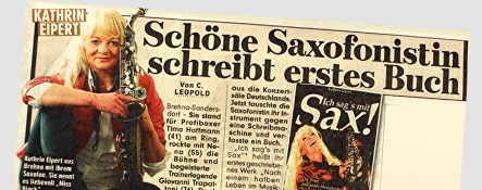 Bild Halle: Schne Saxophonistin schreibt erstes Buch
