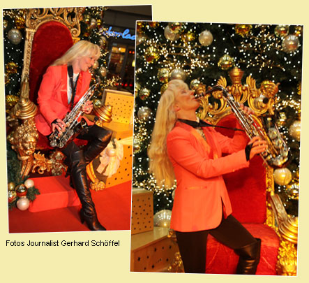 Saxophonist Weihnachtsshow