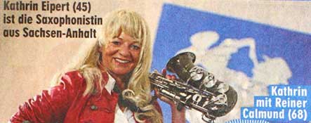 Bild Halle: Saxophonistin mit Rainer Callmund