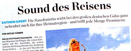 MZ Halle: Saxophonistin auf Reisen