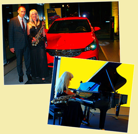 Opel Premiere mit Musik am Flgel